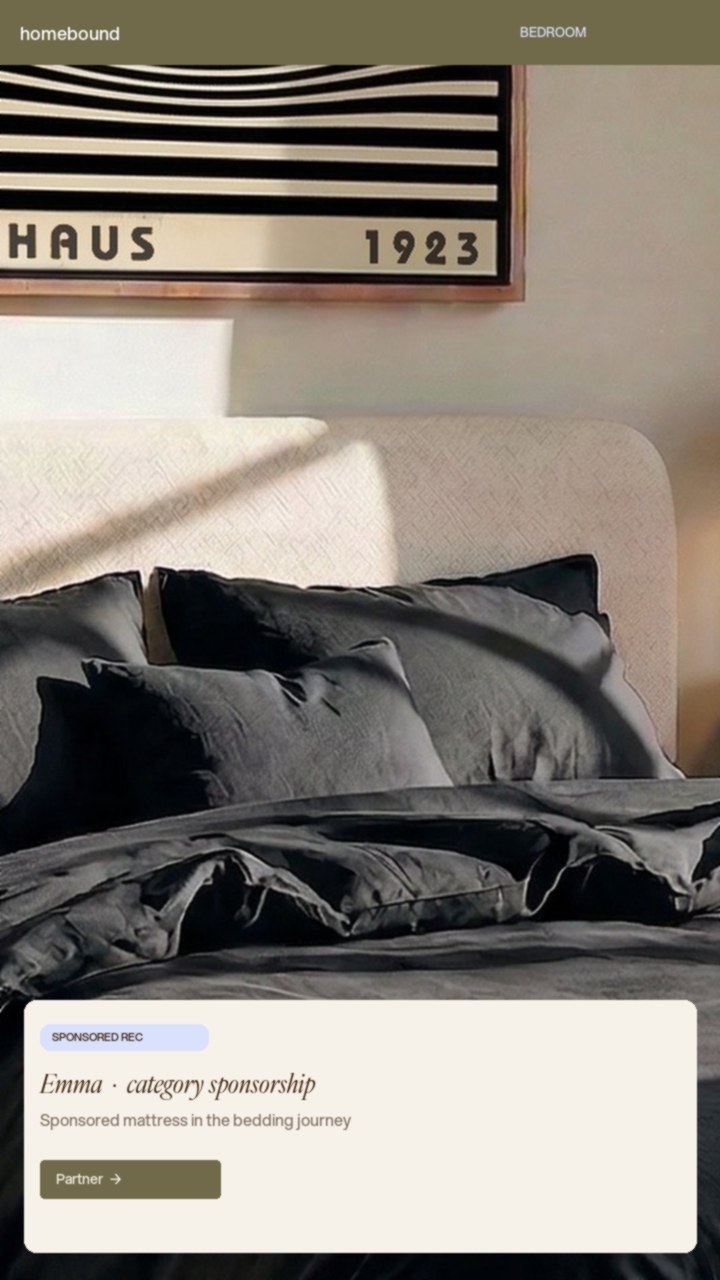 Bedroom sponsored mattress unit