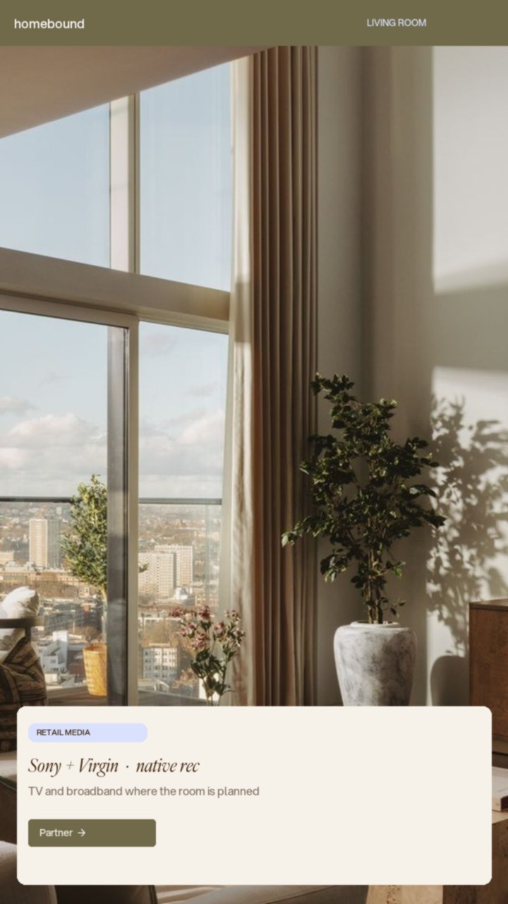 Living room TV and broadband retail media